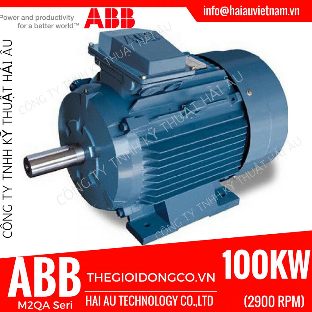 Motor 75Kw ABB (100HP) M2QA 280 S2A - 3GQA 281 101, 2P (2 Pole) Vòng quay 2972 RPM,Kiểu lắp Chân đế IM B3, Mặt Bích IM B5, B35, B14, B34