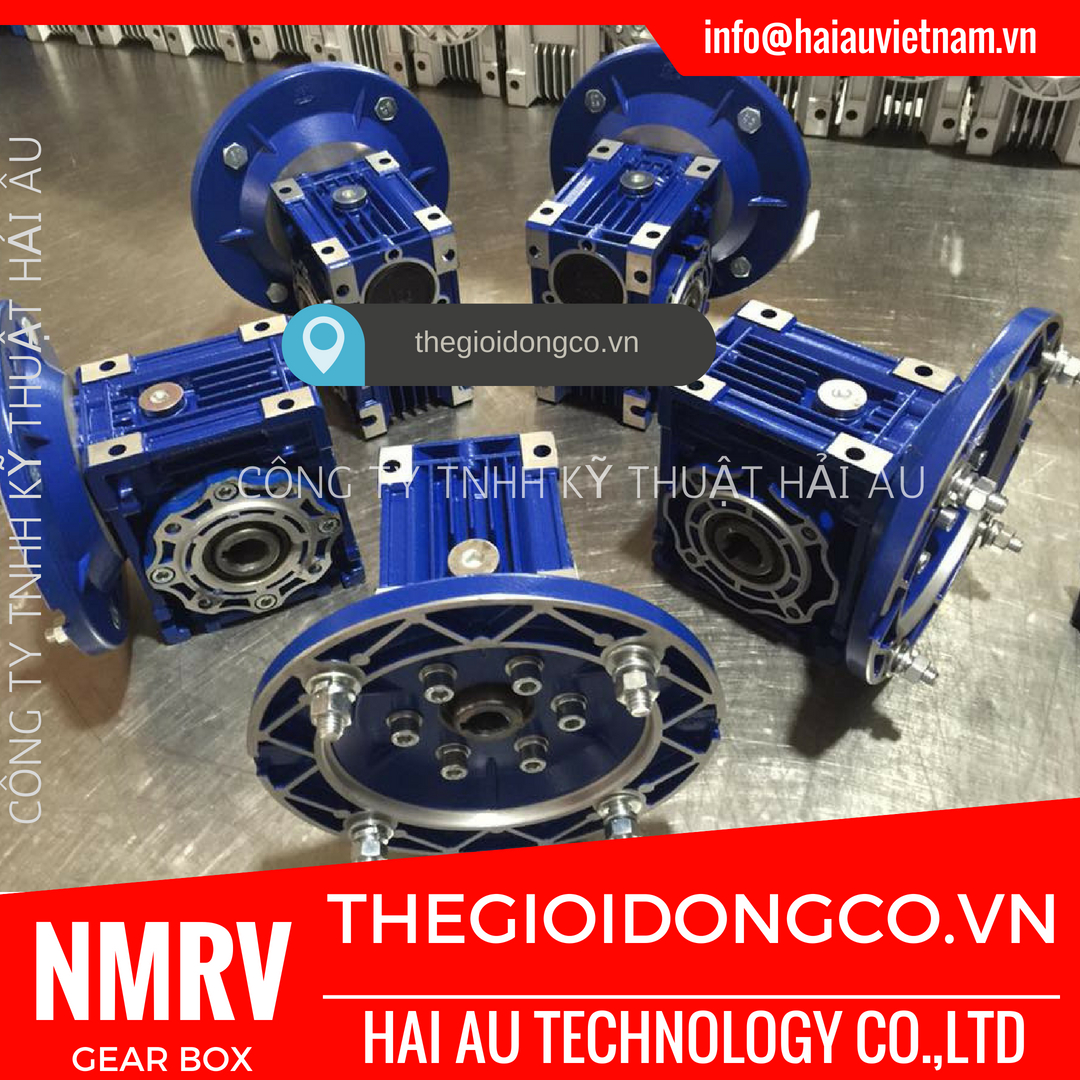 Hộp số cốt âm vuông góc NMRV Seri:NMRV Size 025 (NMRV 025),NMRV Size 030 (NMRV 030),NMRV Size 040 (NMRV 040),NMRV Size 050 (NMRV 050),NMRV Size 063 (NMRV 063),NMRV Size 075 (NMRV 075),NMRV Size 090 (NMRV 090),NMRV Size 105 (NMRV 105),NMRV Size 110 (NMRV 110),NMRV Size 130 (NMRV 130),NMRV Size 150 (NMRV 150),Tỷ số truyền 1/5, 1/ 7.5, 1/10, 1/15, 1/20, 1/25, 1/30, 1/40, 1/50, 1/60, 1/80, 1/100.Công suất motor: 0.18Kw,0.25Kw,0.37Kw,0.55Kw,0.75Kw,1.1Kw,1.5Kw,2.2Kw,3Kw,4Kw,5.5Kw,7.5Kw,11Kw,15Kw.Frame Size: 56,63,71,80,90,100,112,132,160 (56M,63M,71M,80M,90M,100M,112M,132S,132M,160S,160M)