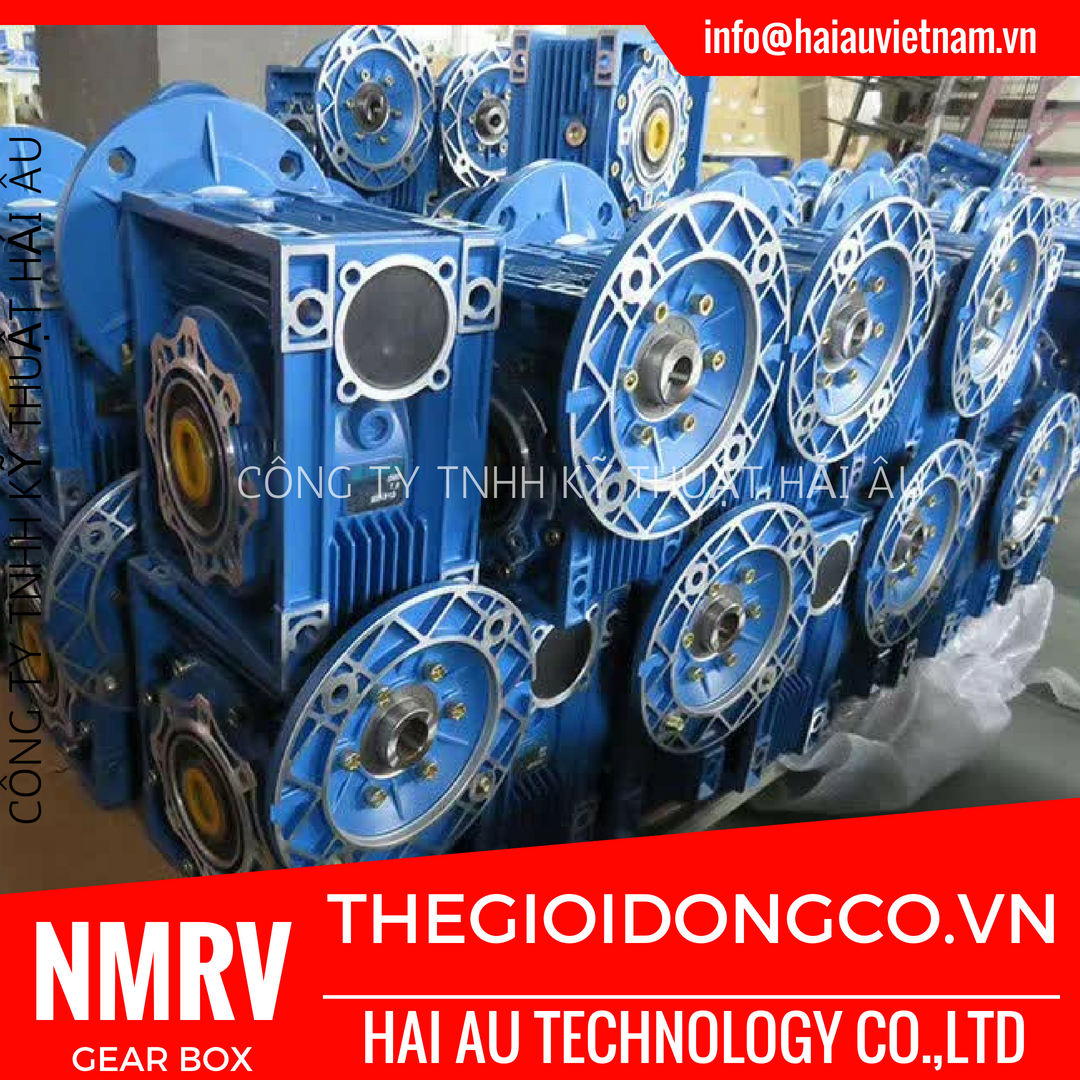 Hộp số cốt âm vuông góc NMRV Seri:NMRV Size 025 (NMRV 025),NMRV Size 030 (NMRV 030),NMRV Size 040 (NMRV 040),NMRV Size 050 (NMRV 050),NMRV Size 063 (NMRV 063),NMRV Size 075 (NMRV 075),NMRV Size 090 (NMRV 090),NMRV Size 105 (NMRV 105),NMRV Size 110 (NMRV 110),NMRV Size 130 (NMRV 130),NMRV Size 150 (NMRV 150),Tỷ số truyền 1/5, 1/ 7.5, 1/10, 1/15, 1/20, 1/25, 1/30, 1/40, 1/50, 1/60, 1/80, 1/100.Công suất motor: 0.18Kw,0.25Kw,0.37Kw,0.55Kw,0.75Kw,1.1Kw,1.5Kw,2.2Kw,3Kw,4Kw,5.5Kw,7.5Kw,11Kw,15Kw.Frame Size: 56,63,71,80,90,100,112,132,160 (56M,63M,71M,80M,90M,100M,112M,132S,132M,160S,160M)